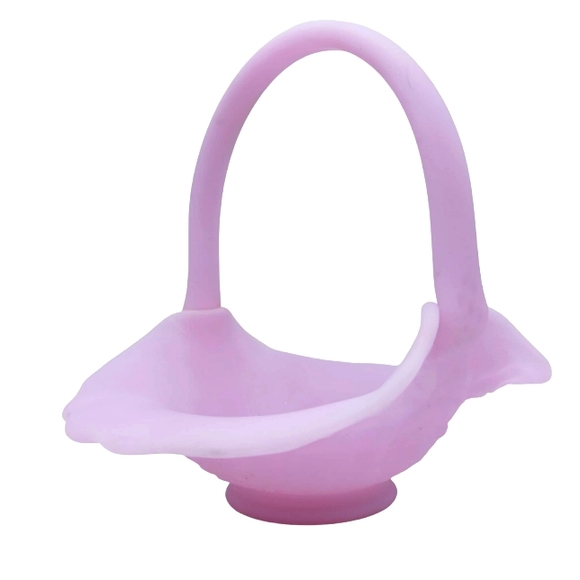 Fenton Lilac Waterlily Basket - Picture 2 of 10